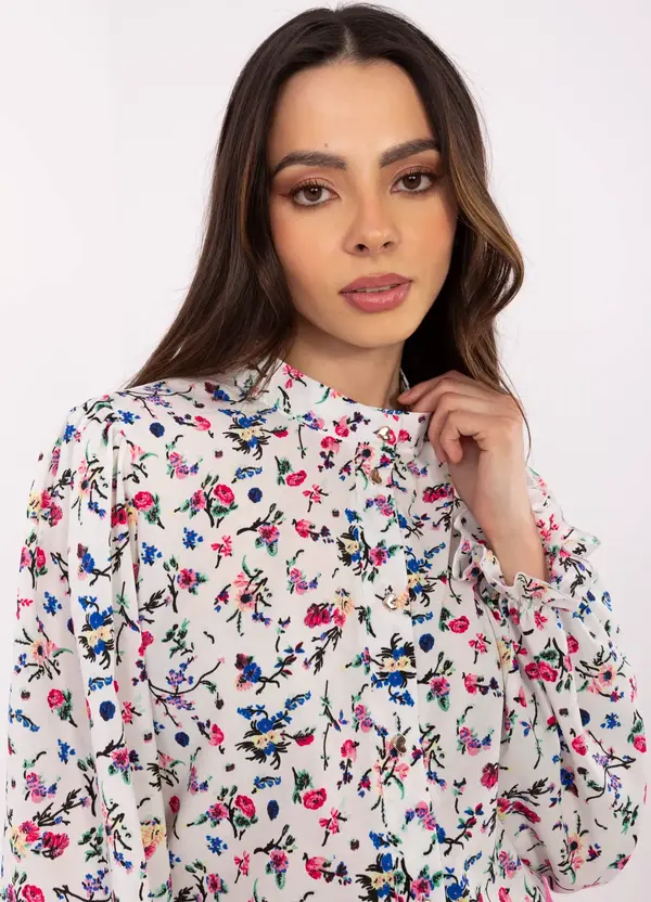 LAKERTA Блуза с шарки и флорален мотив