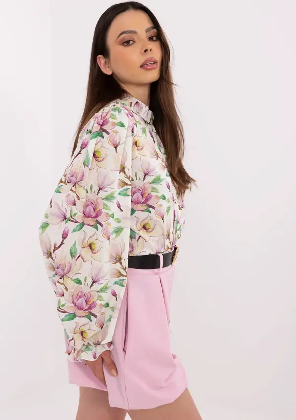 LAKERTA Блуза с шарки и флорален мотив