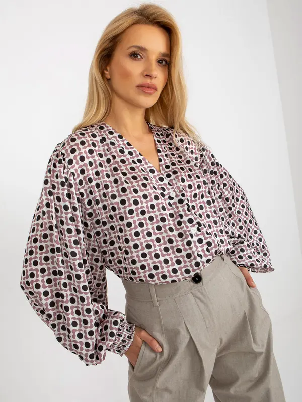 LAKERTA Блуза с шарки и широки ръкави