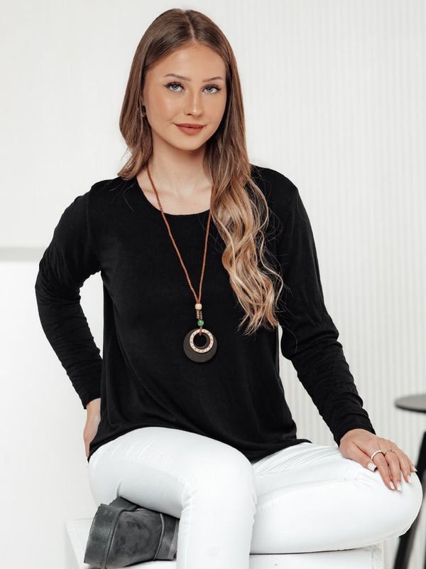 DStreet Bluzka damska one size LUCERIA z wisiorkiem czarna Dstreet