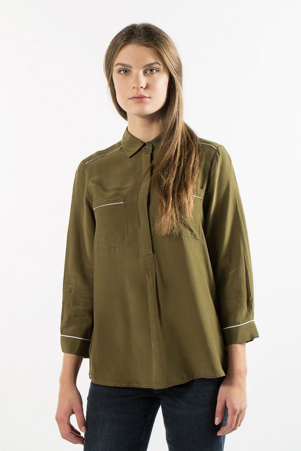 Tommy Hilfiger Blúzka - TOMMY HILFIGER JAMISE POP-OVER BLOUSE 3/4 SLV