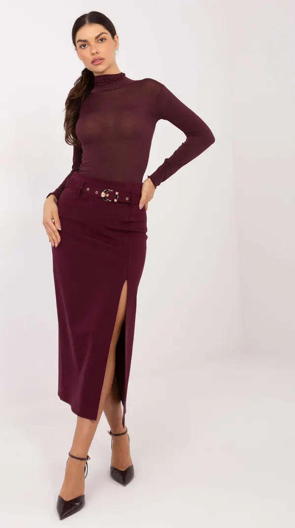 Italy Moda Бордо блуза с дълъг ръкав