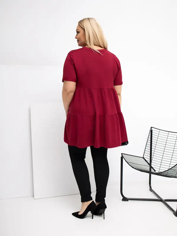 RELEVANCE Бордо блуза с големи размери