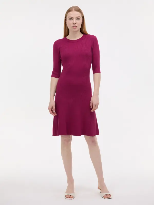 Orsay Бордо дамска миди рокля ORSAY