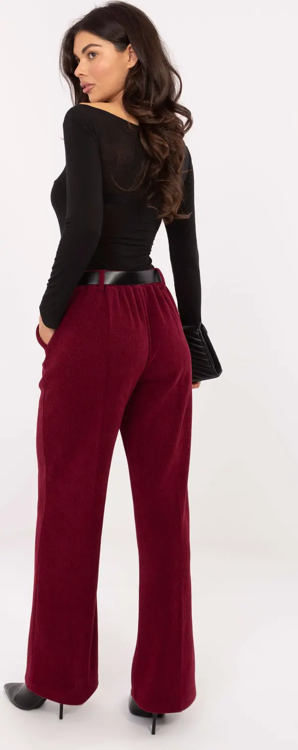 Italy Moda Бордови едноцветни панталони