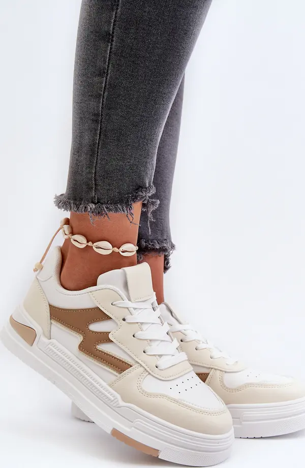 Boto Boto Дамски кецове на платформа от бежова синтетична кожа Lynnette