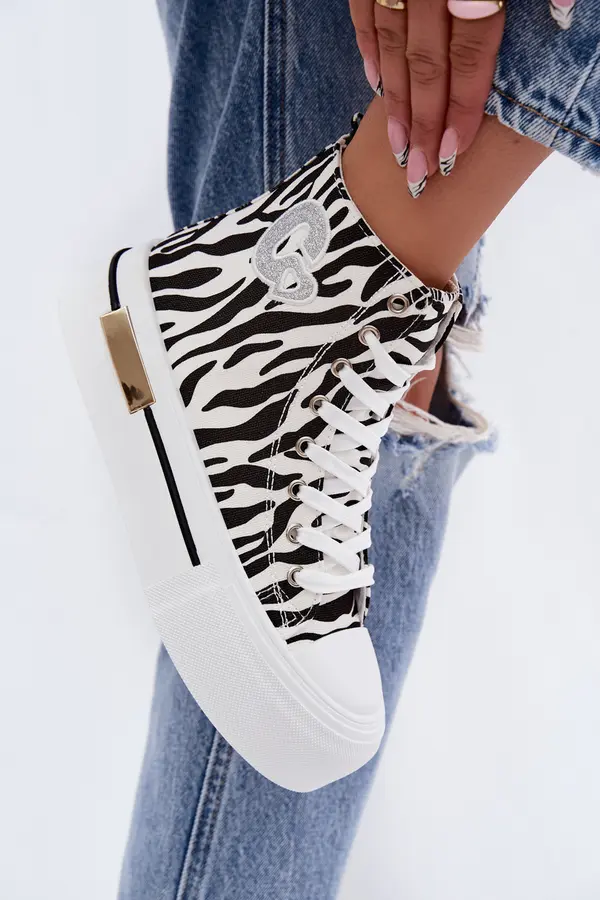Boto Бото дамски кецове Zebra Meloria
