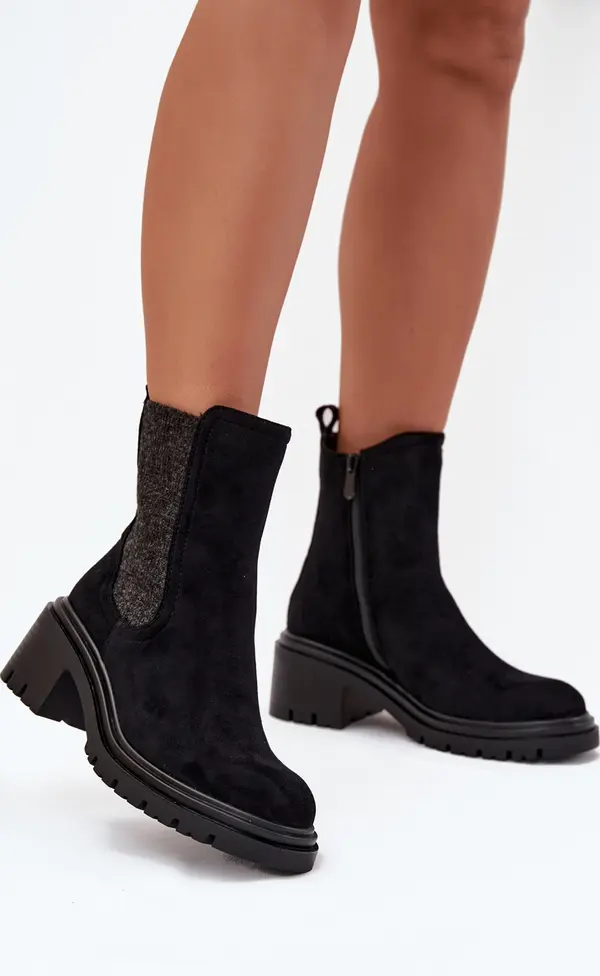 Boto Boto Дамски Обувки Чизми Уютни На Ток Черни Зоралия