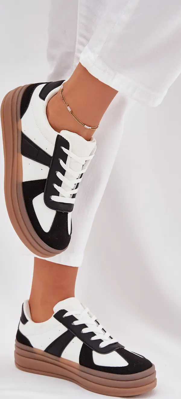 Boto Boto Дамски Обувки На Платформа Бяло-Черно Sivirae