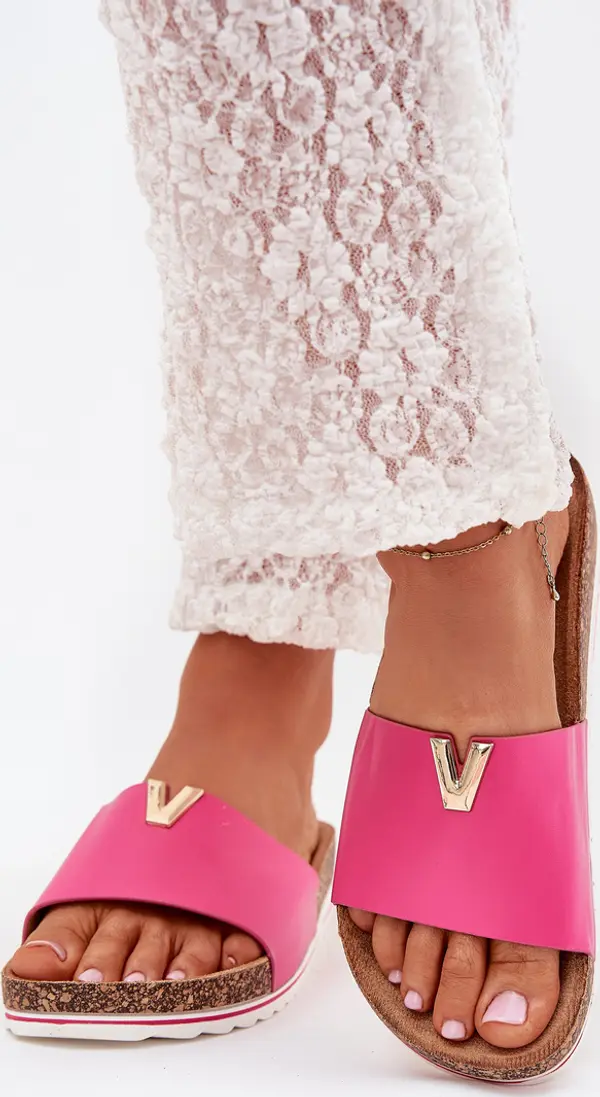 Boto Boto Дамски сандали на коркова платформа с декоративен детайл фуксия Вессира