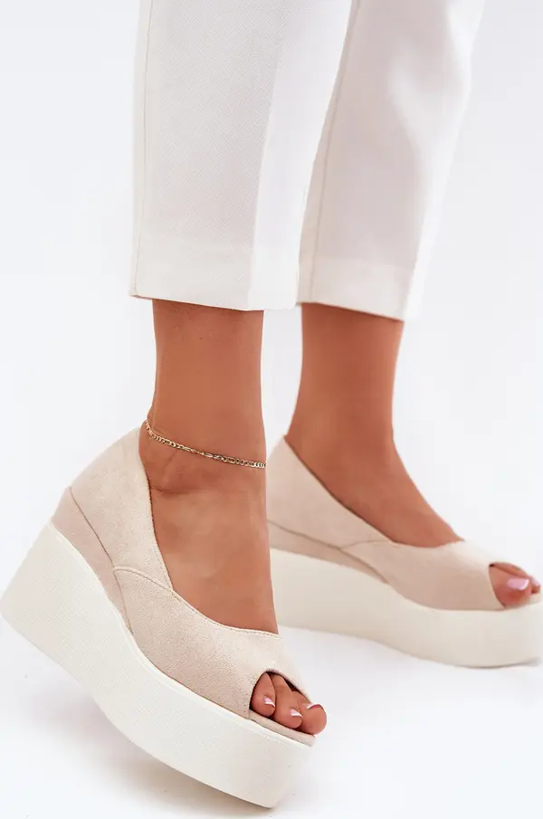 Boto Boto Дамски Сандали На Платформа И Токове Светлокафяви Фелира