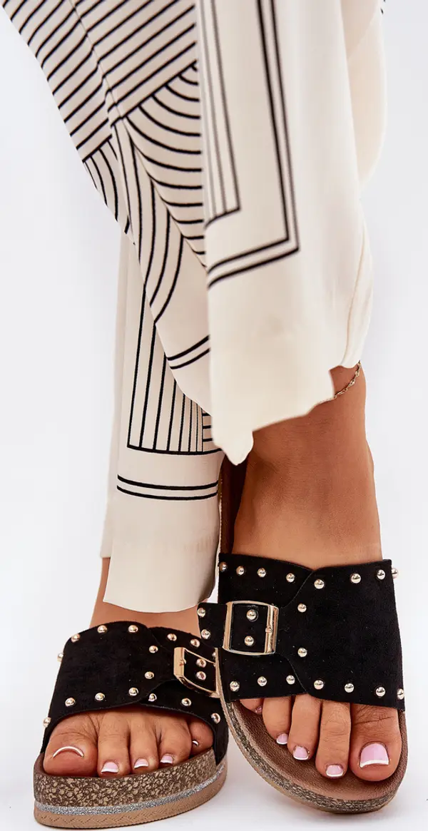 Boto Boto Дамски Сандали На Платформа С Протегател И Шипове Черни Nusithia