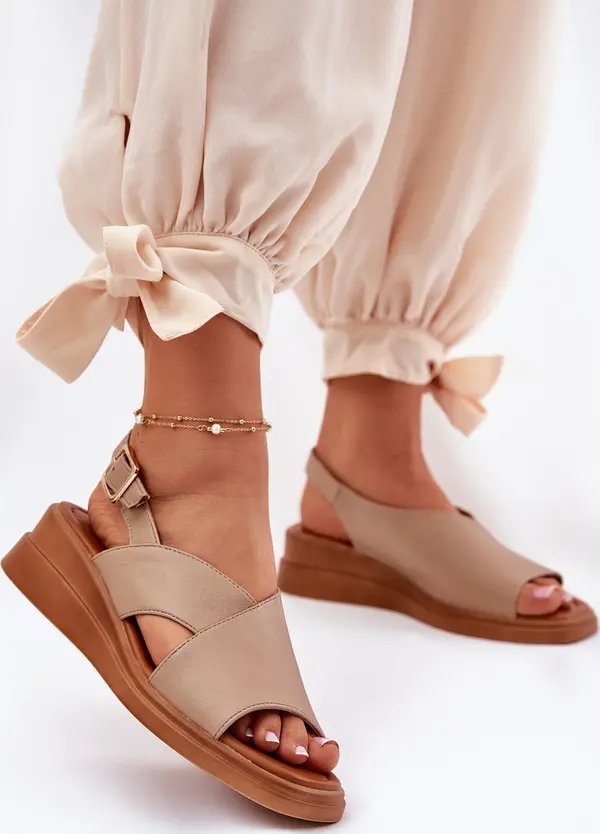 Boto Boto Дамски Сандали На Ток От Еко Кожа Бежови Quilara