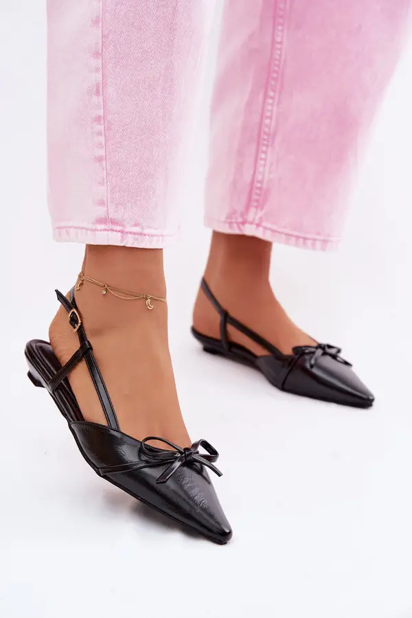 Boto Boto Дамски сандали от изкуствена кожа с нисък ток Черни Jelmera