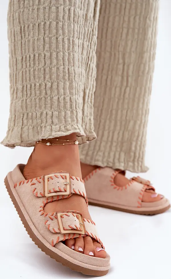 Boto Boto Дамски Сандали С Презрамки И Украсителен Шев Бежови Visley