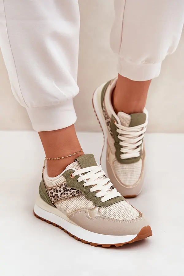 Boto Boto Дамски Спортни Обувки С Пантера На Платформа Зелени Davinara