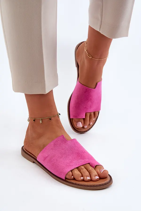 Boto Boto Дамски велурени джапанки Pink Amite