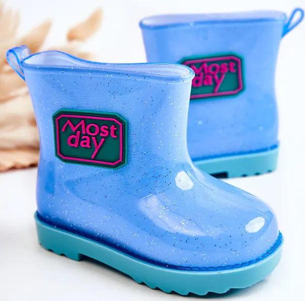 Boto Boto Детски брокатени галоши Blue Rain