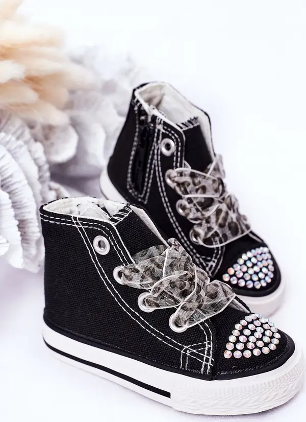 Boto Boto Детски Маратонки С Цирконий Черна Усмивка