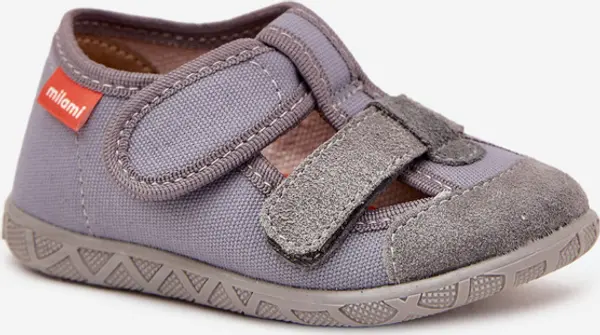Milami Boto Детски пантофи Milami с велкро сиви Reathiana