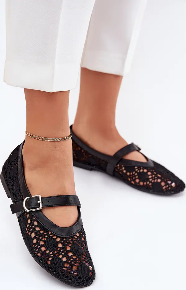 Boto Boto Дупчести балерини с лента черни Orphali