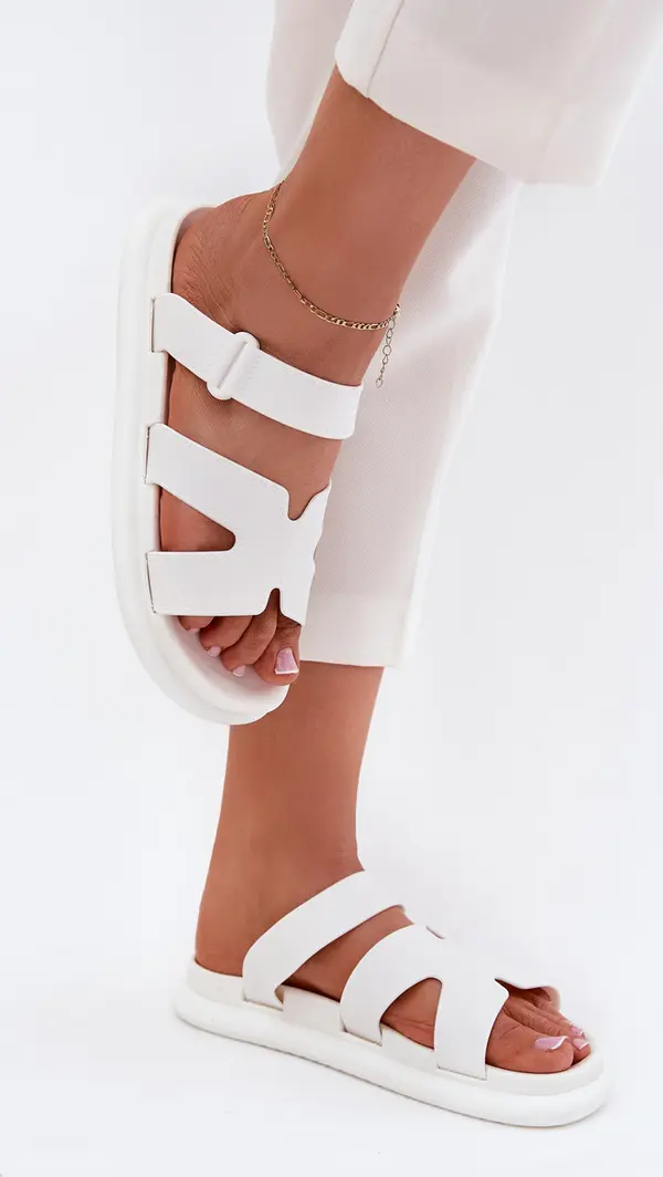 Boto Boto Гумени Жени Сандали С Лента Бели Tavirae