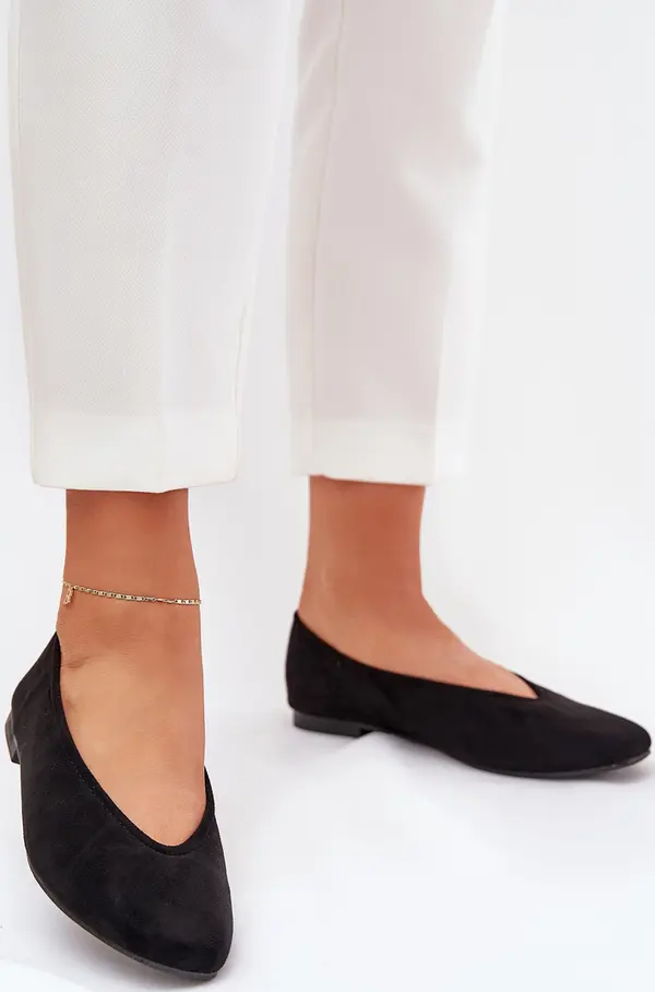 Boto Boto Класически Балерини От Еко Замш Черни Osallin