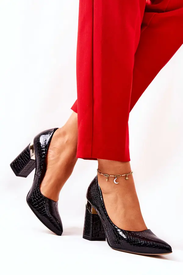 Boto Boto Кожени помпи Lewski Snake 3117 Черни