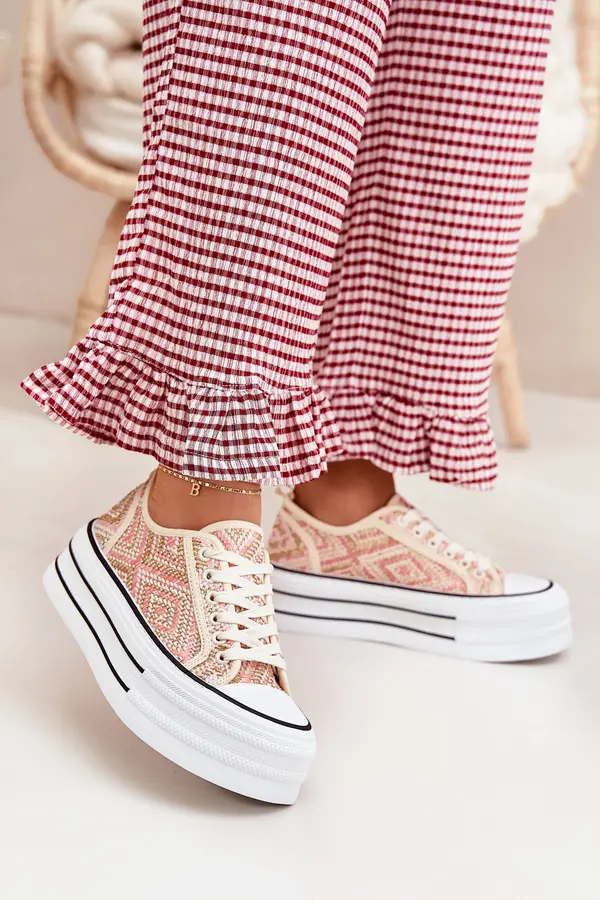 Boto Boto Ниски Дамски Кецове На Платформа Розови Melina