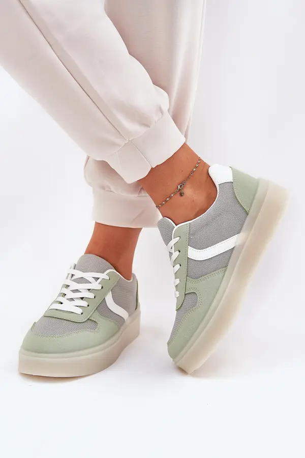 EVENTO Boto Ниски Дамски Кецове На Платформа Зелени Телмира