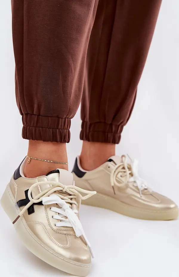 Boto Boto Ниски дамски спортни обувки златни Зелевилис