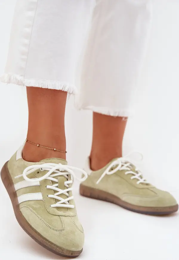 Boto Boto Ниски Кожени Маратонки За Жени Лайм Ismina