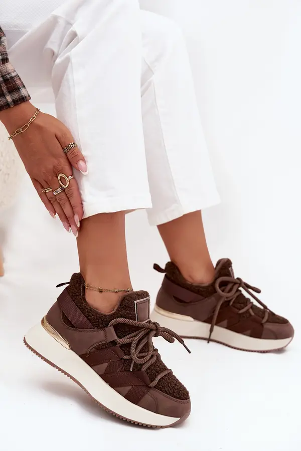 Boto Boto Огнеупорни дамски кецове на платформа кафяви Juvira