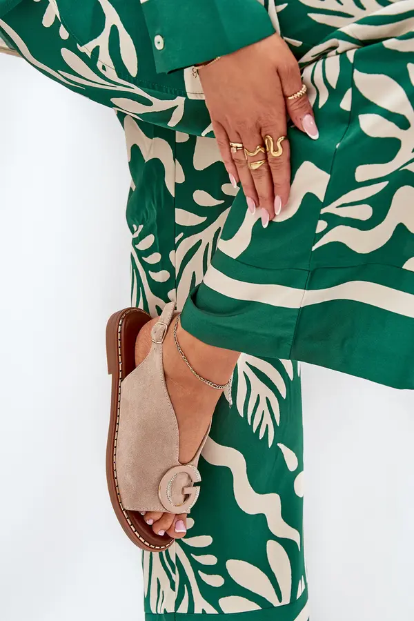 Boto Boto Плоски сандали с декорация бежови Haliones