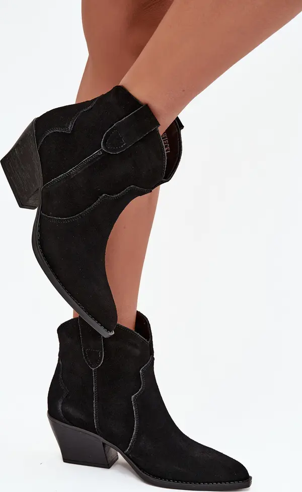 Boto Boto Плъзгащи се дамски козаки от естествен набук черни Beretta