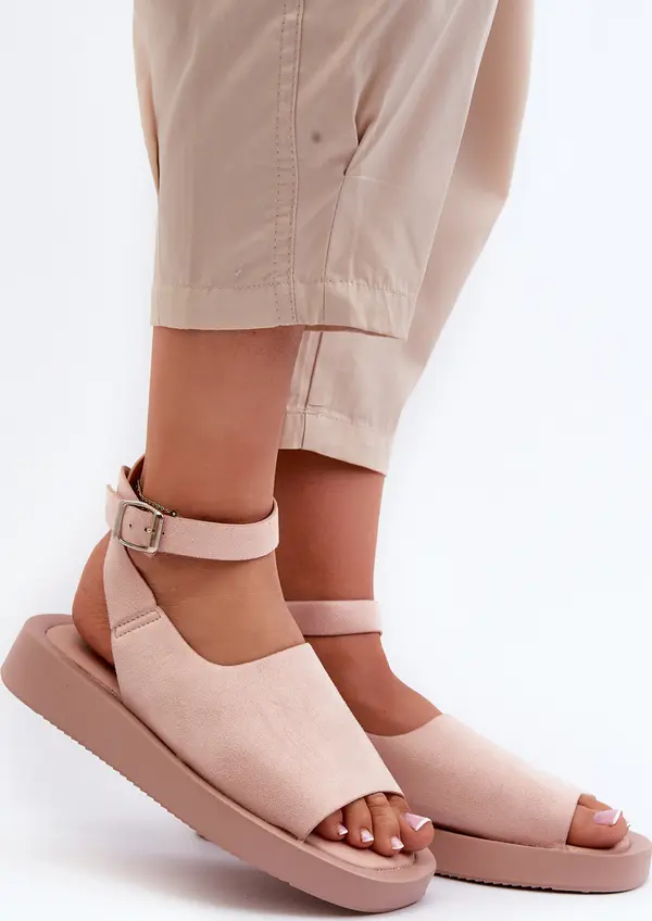 Boto Boto Удобни дамски сандали на платформа Розови Рубини