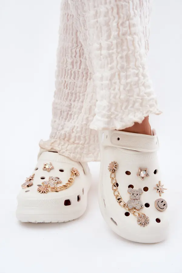 Boto Boto Женски Пяна Сандали С Пръстени Бели Linaviela