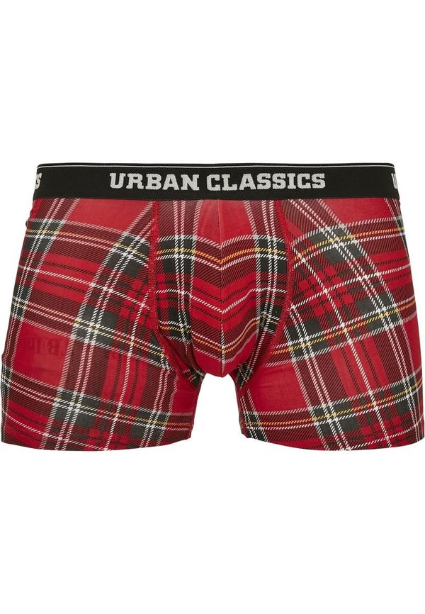 UC Men Boxer shorts 3-pack red plaid aop+moose aop+blk