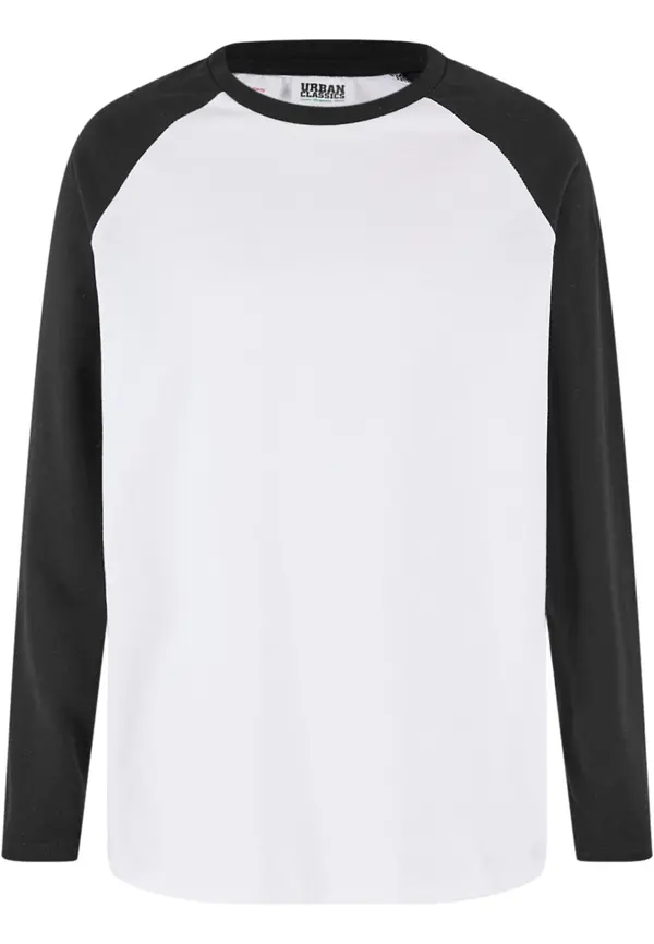 Urban Classics Boys' long-sleeved T-shirt Organic Oversized white/black