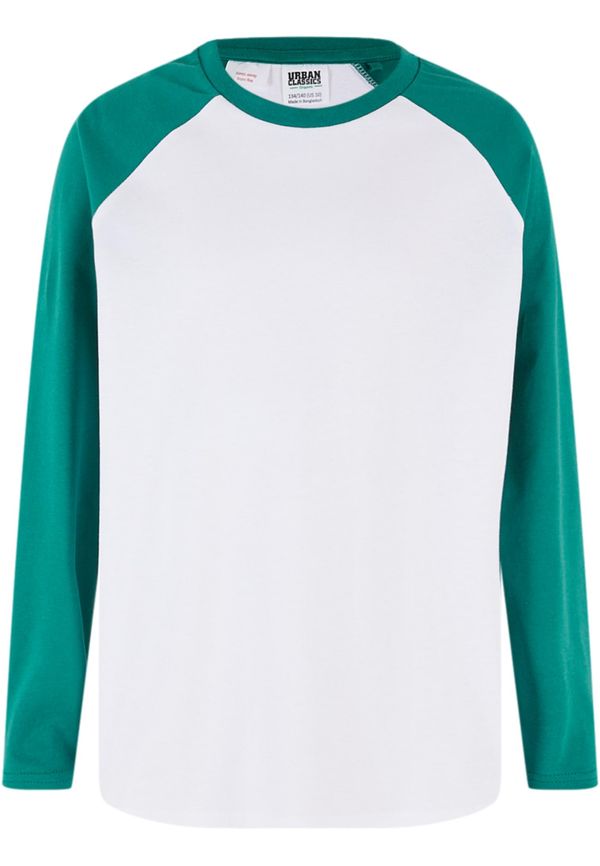 Urban Classics Boys' long-sleeved T-shirt Organic Oversized white/green