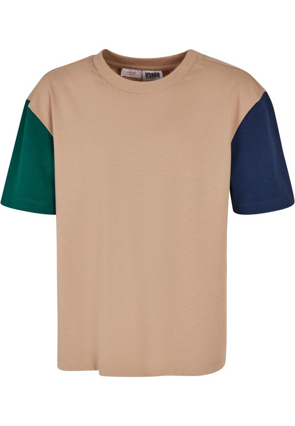 Urban Classics Kids Boys' Organic Oversized T-Shirt Colorblock unionbeige