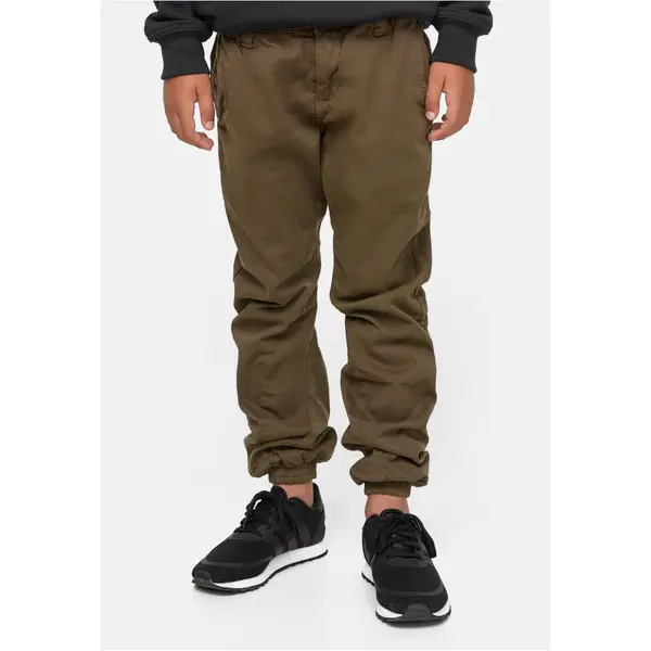 Urban Classics Boys' Stretch Jogging Pants Olive