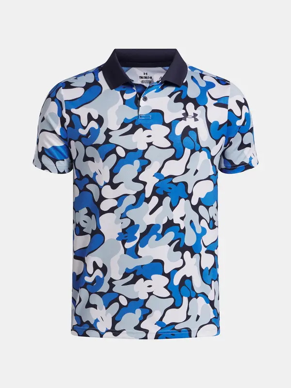 Under Armour Boys' T-shirt Under Armour UA Matchplay Printed Polo-BLU - Boys