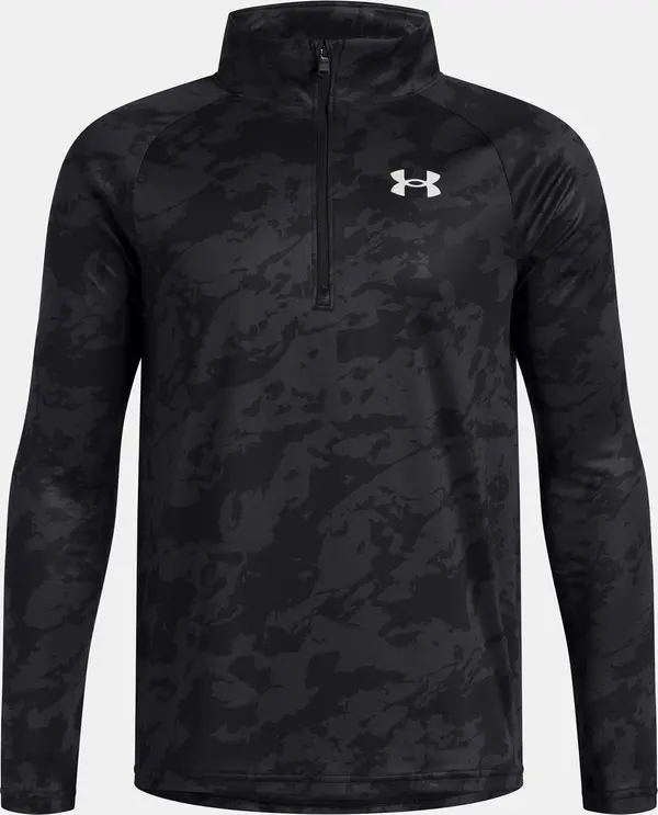 Under Armour Boys' T-shirt Under Armour UA Tech 2.0 1/2 Zip-BLK - Boys