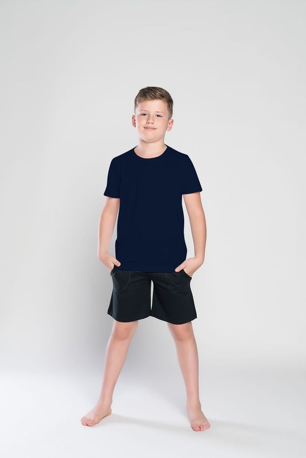 Italian Fashion Boys' T-shirt with short sleeves Tytus - dark blue