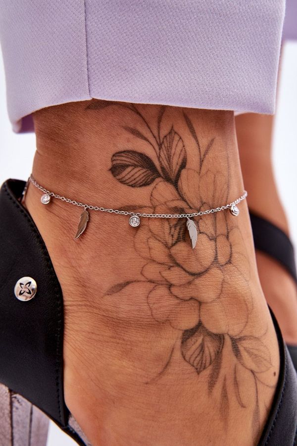 Kesi Bracelet With Feathers And Cubic Zircons Silver