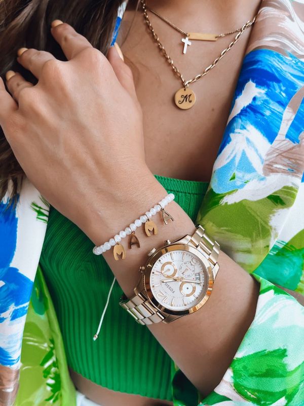 DStreet Bransoletka MAMA'S LOVE biała Dstreet