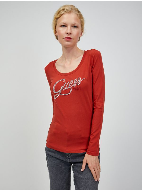 Guess Brick Ladies Long Sleeve T-Shirt Guess Bryanna - Women