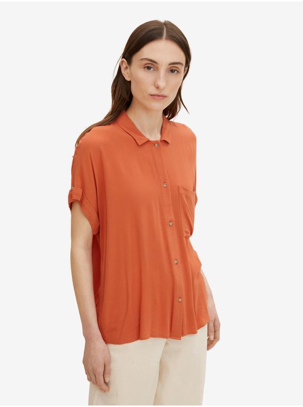 Tom Tailor Brick women's shirt with short sleeves Tom Tailor - Women
