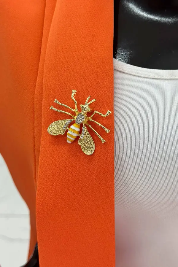 BG Brooch Bee A-2-21-9 white